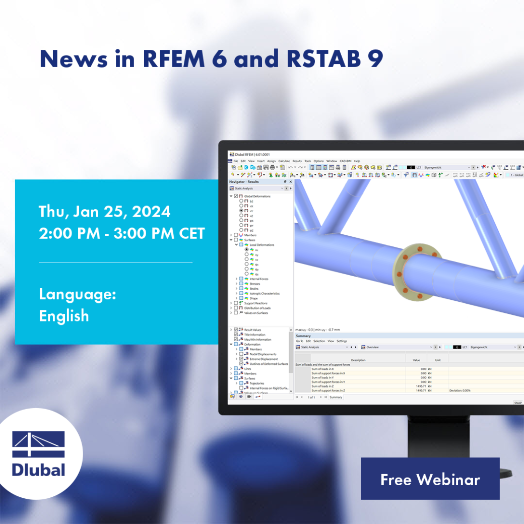 Новинки в RFEM 6 и RSTAB 9