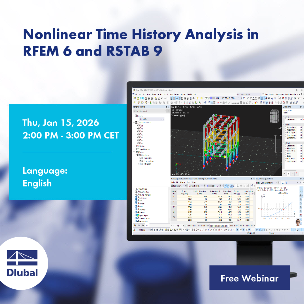 Нелинейный метод временных диаграмм в RFEM 6 и RSTAB 9