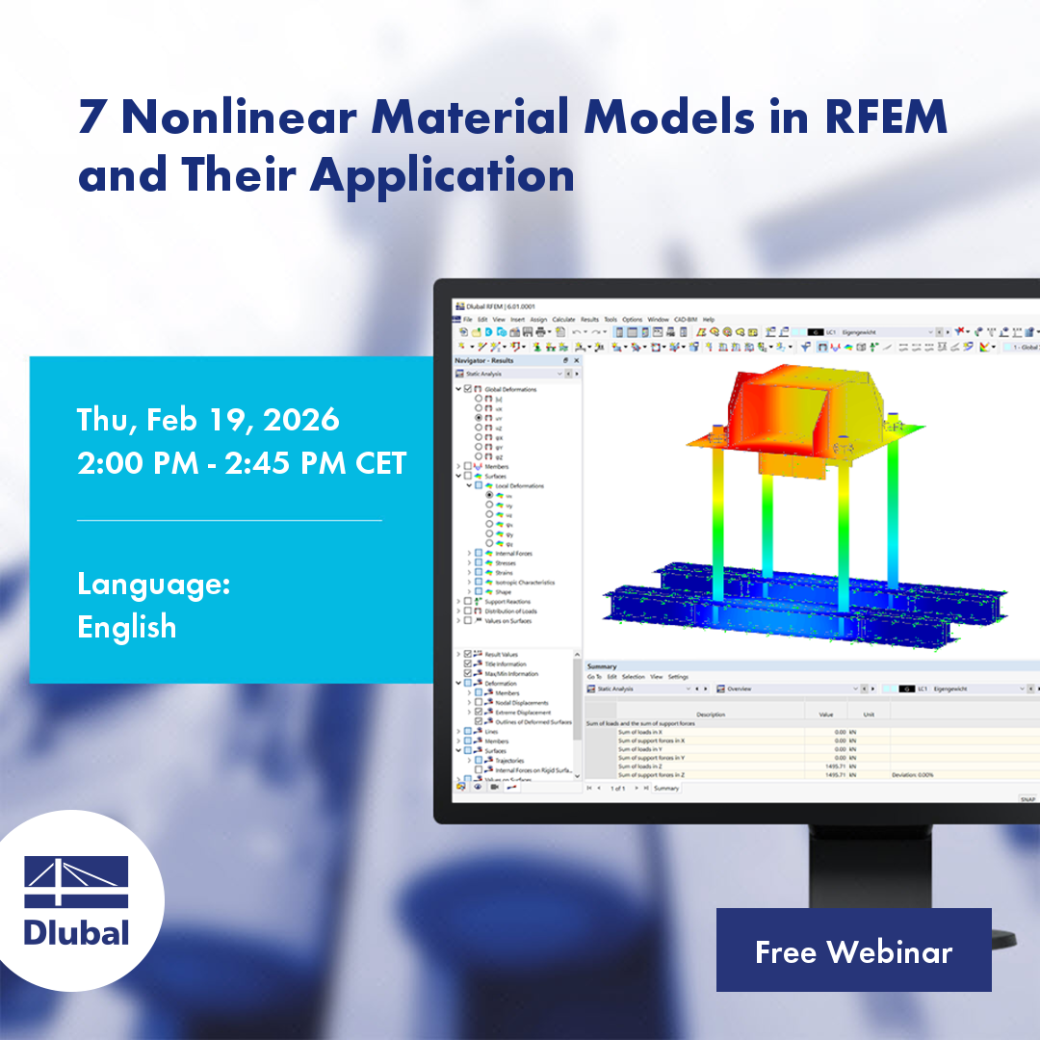 7 нелинейных моделей материалов в RFEM и их применение