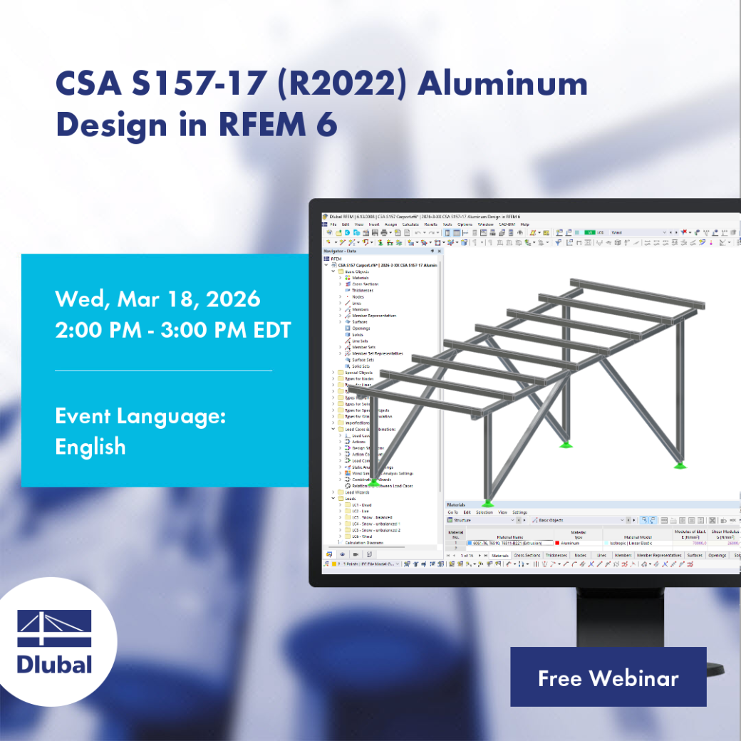 Аллюминиевый расчёт в RFEM 6 по CSA S157-17 (R2022)