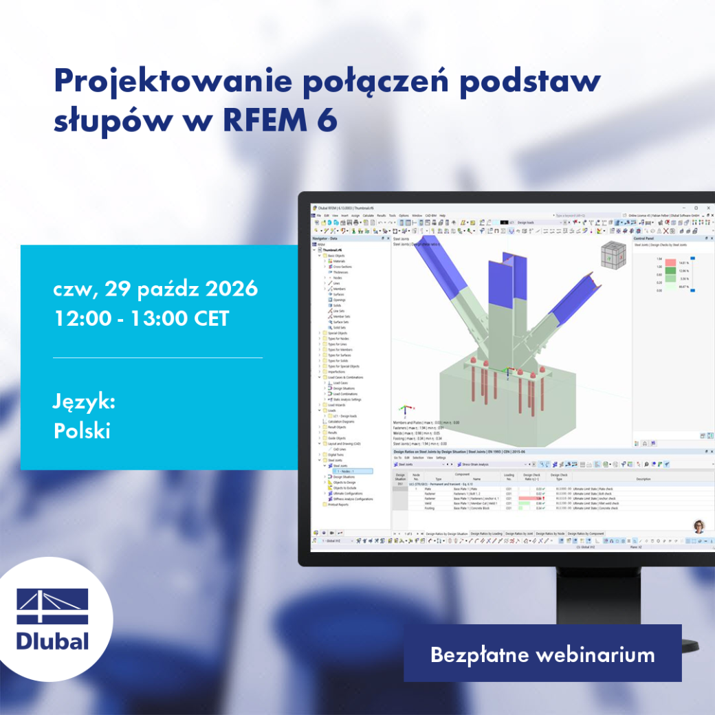 Проектирование соединений баз колонн в RFEM 6