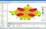 Form-finding for membrane-steel structure