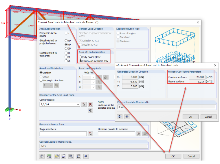 Anzeige der Parameter zur Bestimmung der Völligkeit in RFEM/RSTAB