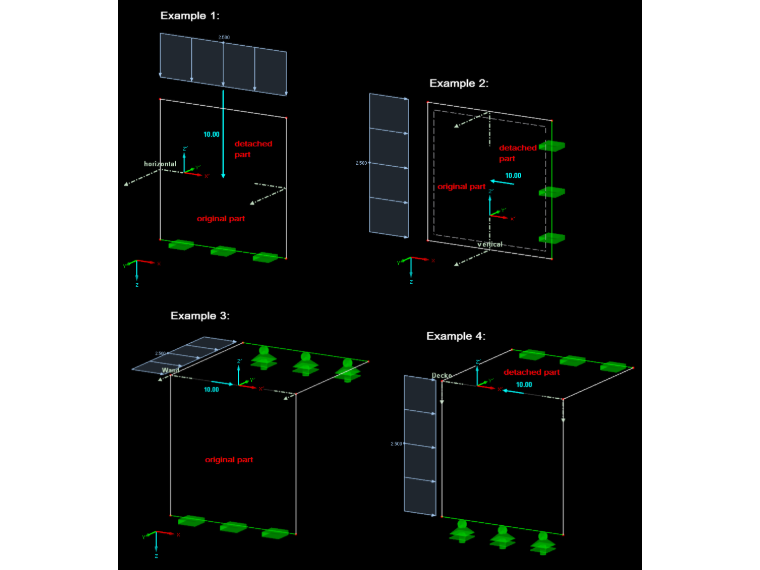示例1： Horizontaler Schnitt durch die Wand