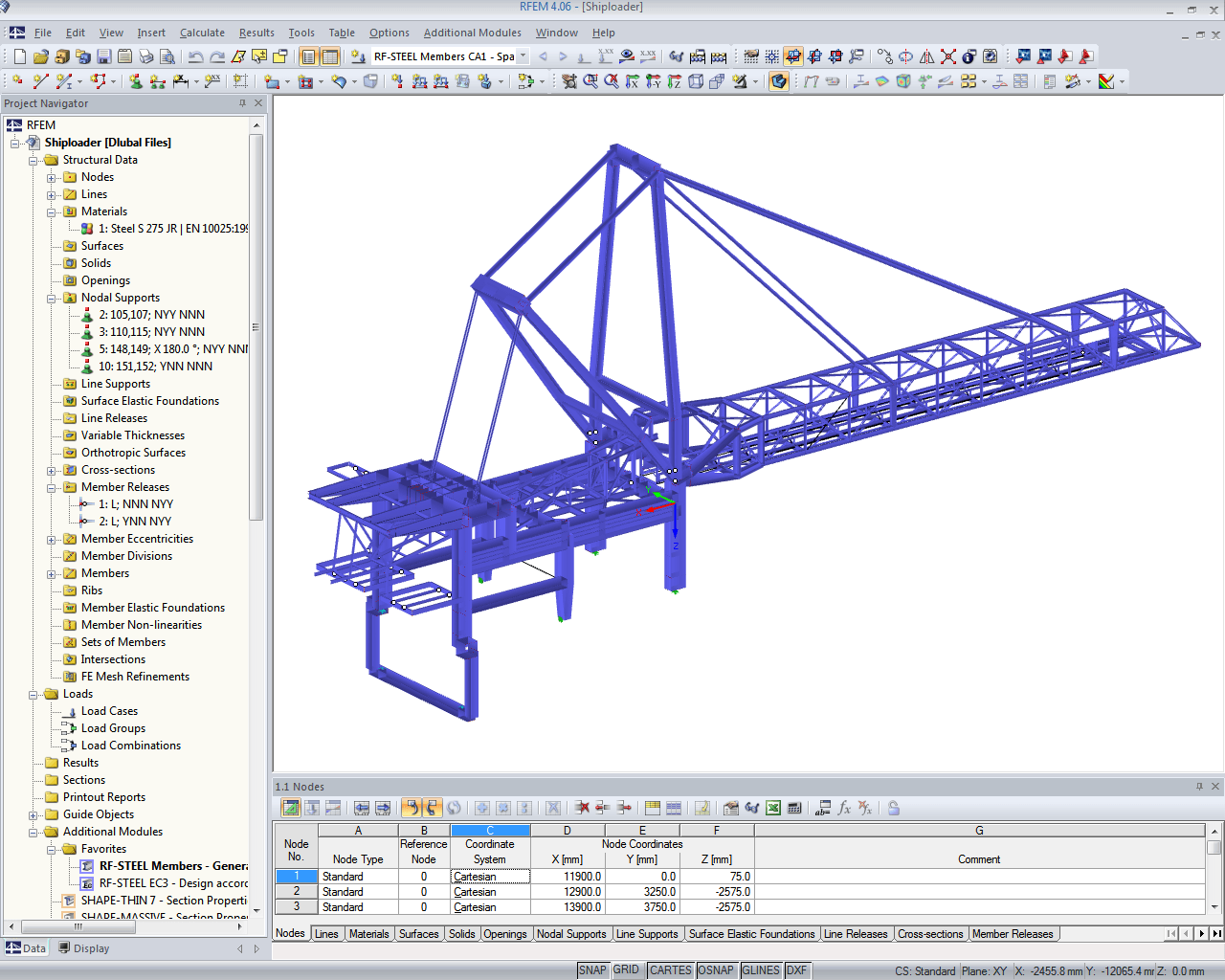Gesamtmodell Oberwagen in RFEM (© IB Jürgen Ehlenz)