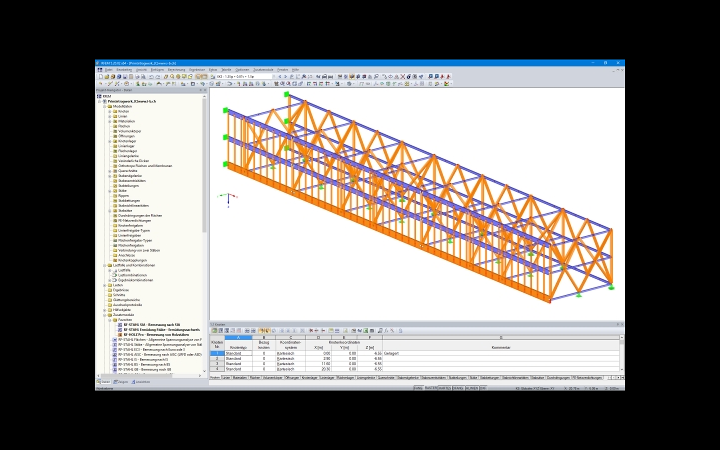 考虑新建两层楼层的桁架结构的 RFEM 模型 (© Indermühle Bauingenieure)