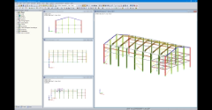 RFEM 中厂房的各种视图 (© Albyr)