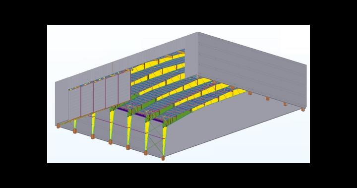 Tekla-Modell der Flugzeughalle (© Metalúrgica Vera S.R.L)