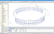 RFEM 中的幕墙支承结构（©Enclos Corp.）