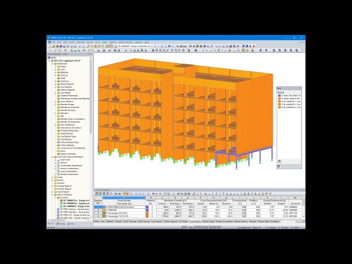 RFEM 中住宅建筑 3D 模型 (© Egoin)