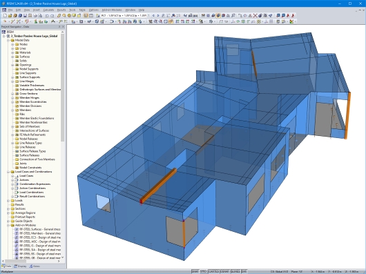 RFEM 住宅建筑模型 (© Maderas Besteiro)
