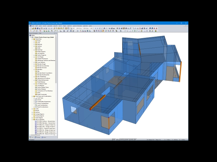 RFEM 住宅建筑模型 (© Maderas Besteiro)