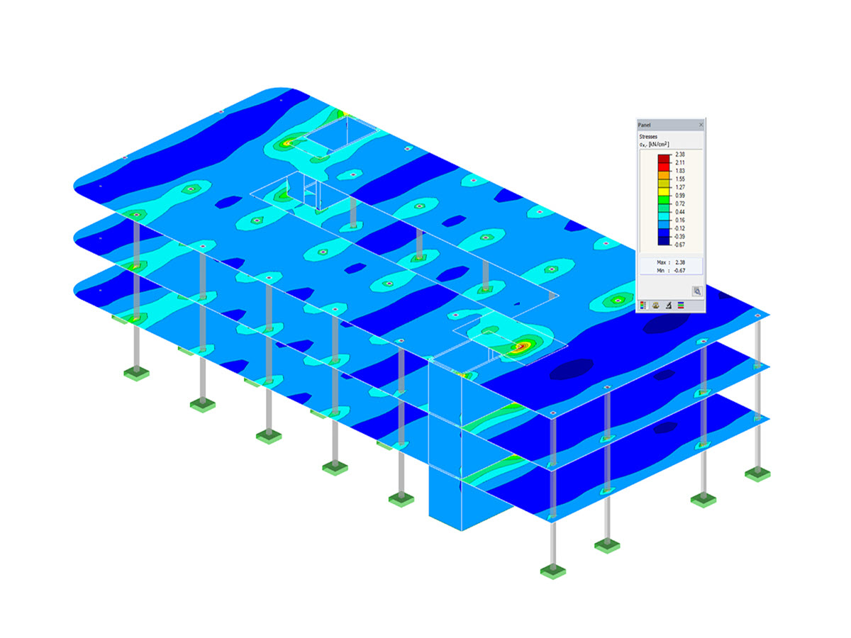 RFEM-Zusatzmodul RF-BETON | 杆件和面是钢筋混凝土结构（RFEM）