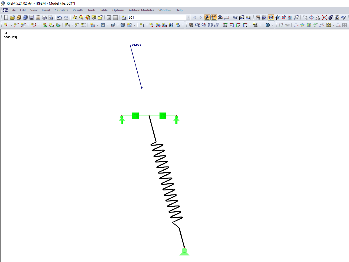 模型A： 铰结柱