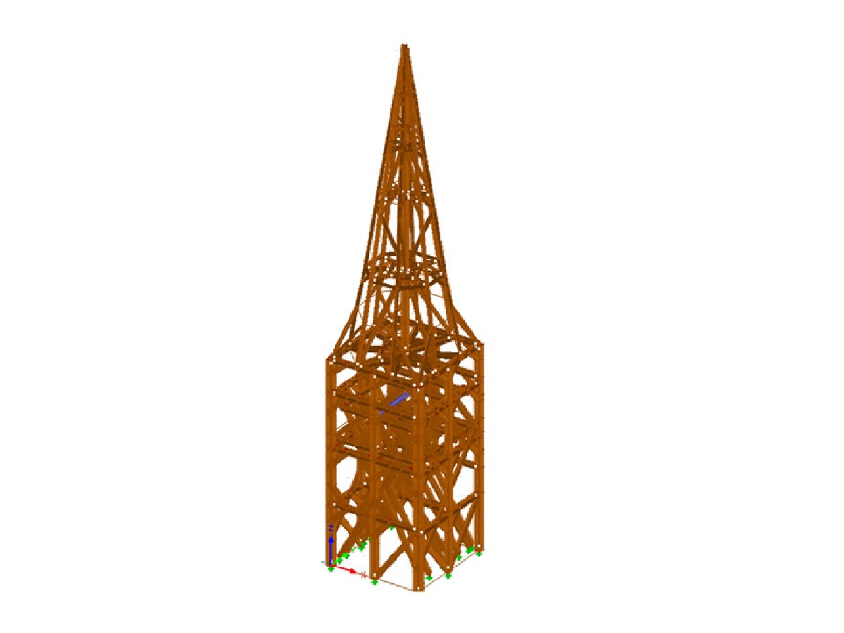 Ev。的钟楼。 Church of Flintbek -静态和动态考虑