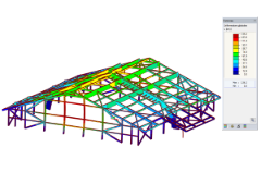 RFEM 中建筑物全局应变的动画显示