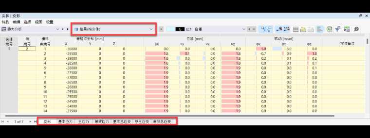 在表格中查看实体的计算结果