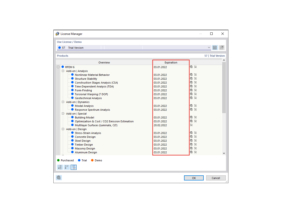 常见问题解答 005135 | Der Testzeitraum meiner Testversion von RFEM 6 / RSTAB 9 ist leider bereits abgelaufen. Wie kann ich weiterhin neue Dlubal Produkte testen?