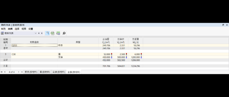 物料列表-全部