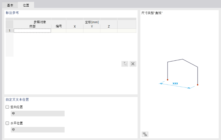 选择尺寸标注的位置