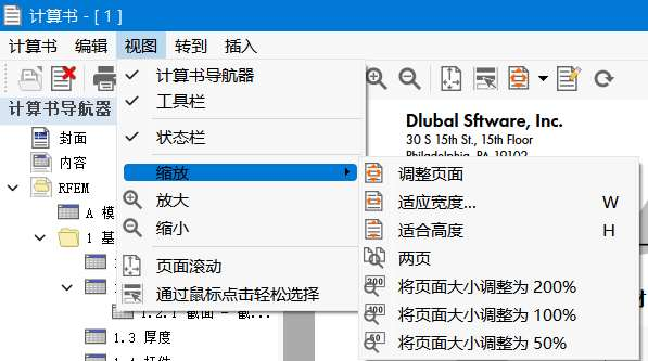 '查看'打印报告菜单