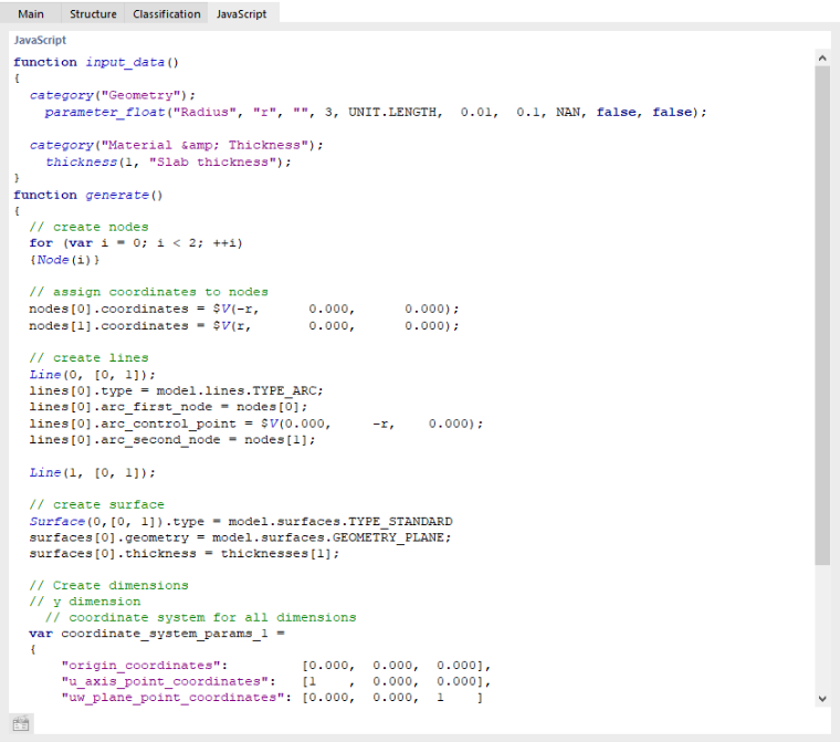 块的 JavaScript 参数