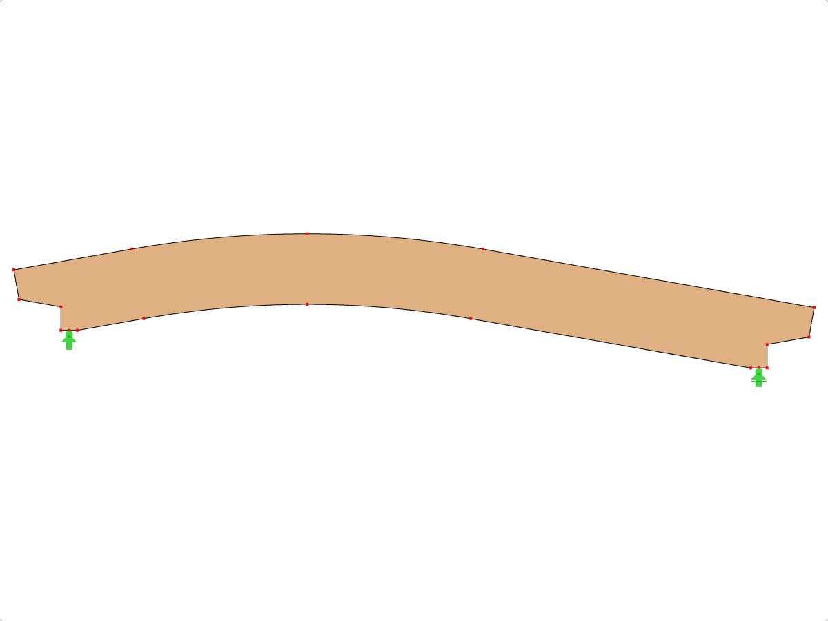 模型 ID 579 | GLB0410 | 层板胶合木梁 | 弧形 | 等高 | 不对称 | 偏置变截面悬臂