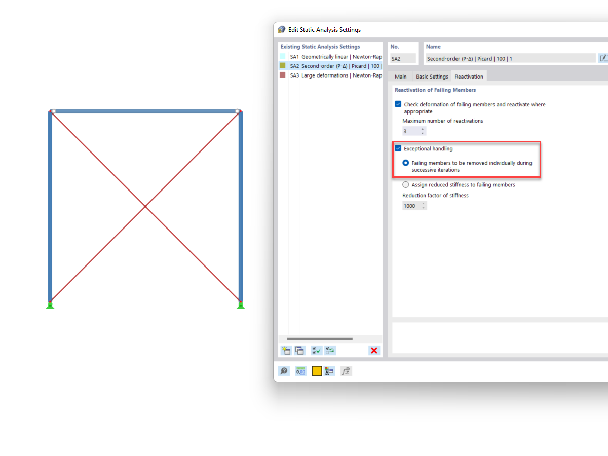FAQ 005345 | 我在 RFEM 6/RSTAB 9 中的模型不稳定。 原因可能是什么？