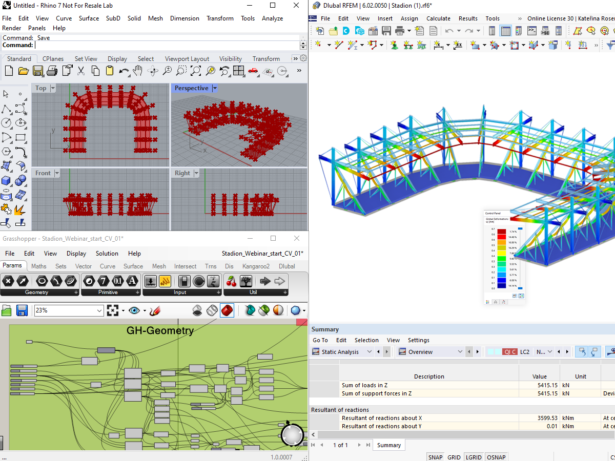 RFEM 6 与 Rhino & Grasshopper 的接口
