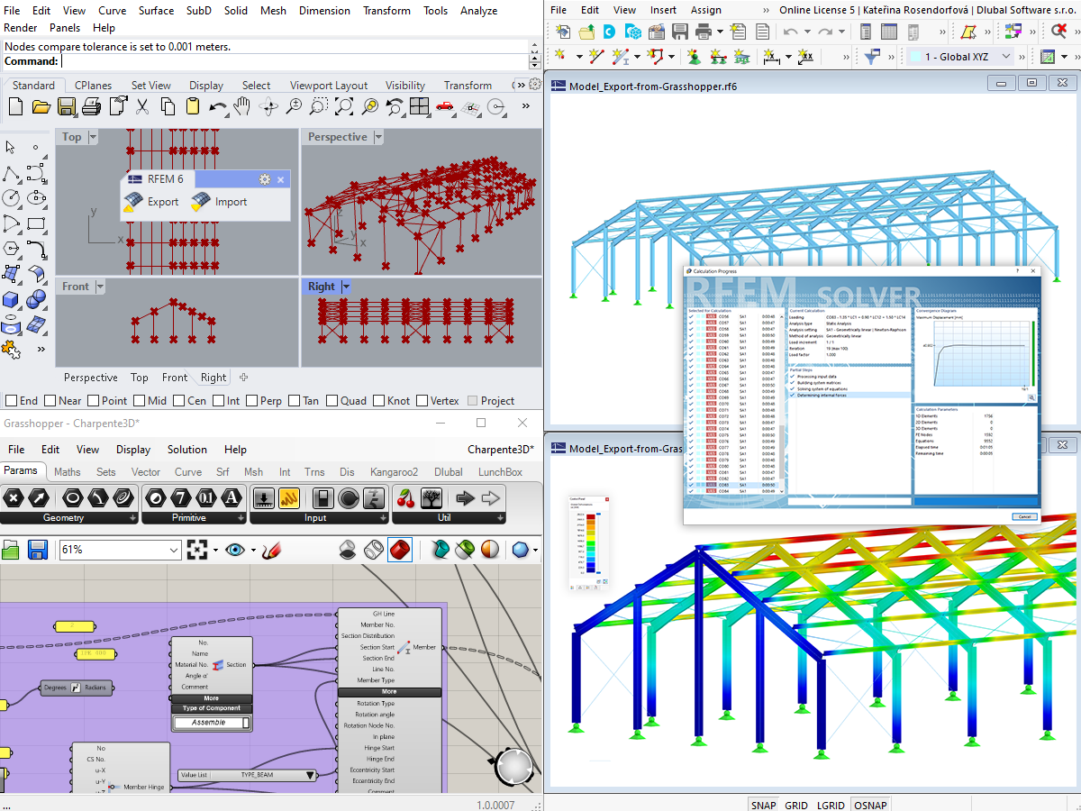 RFEM 6 与 Rhino & Grasshopper 的接口