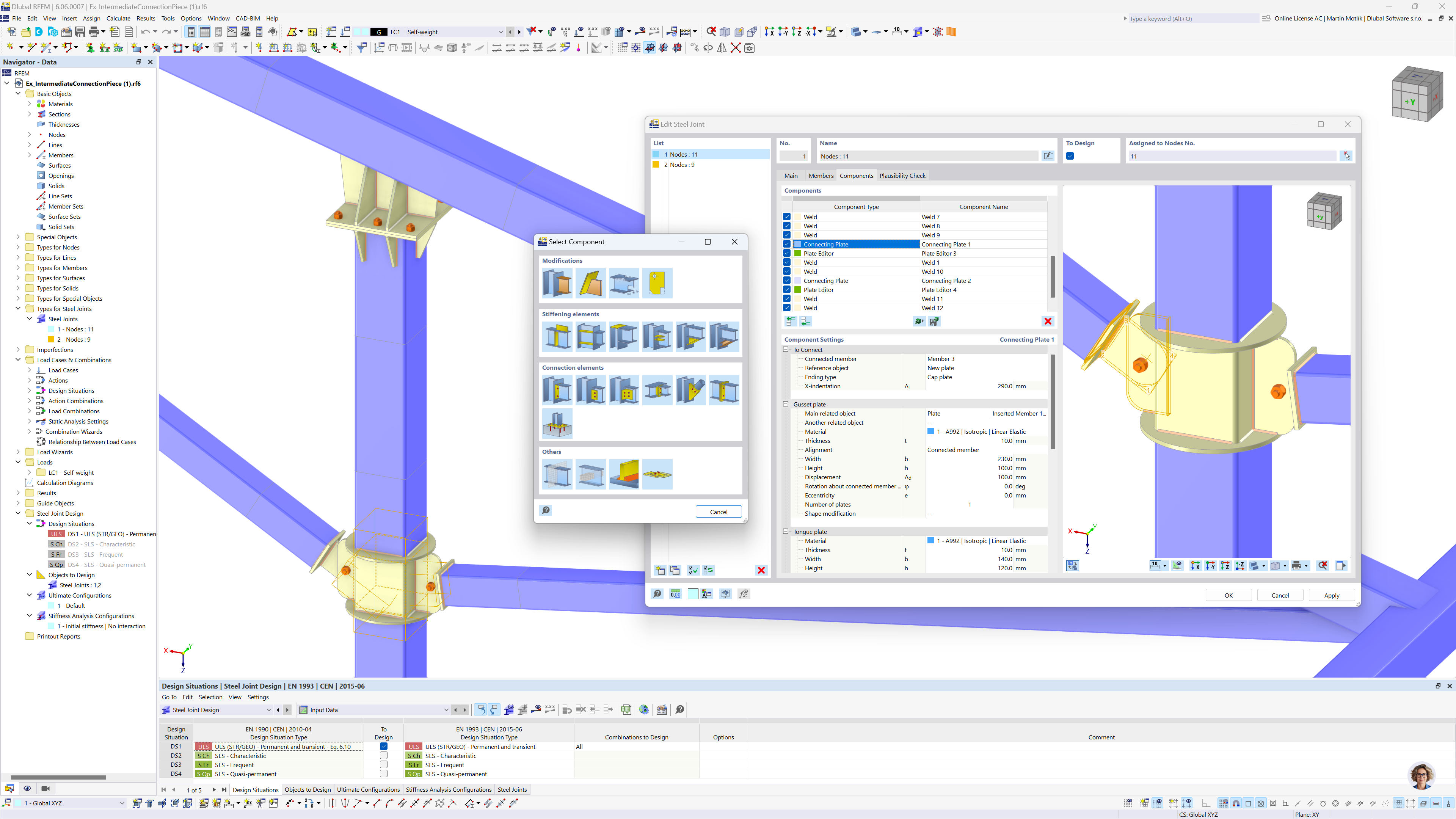 模块 “RFEM 6 的钢结构节点模块” | 组件库