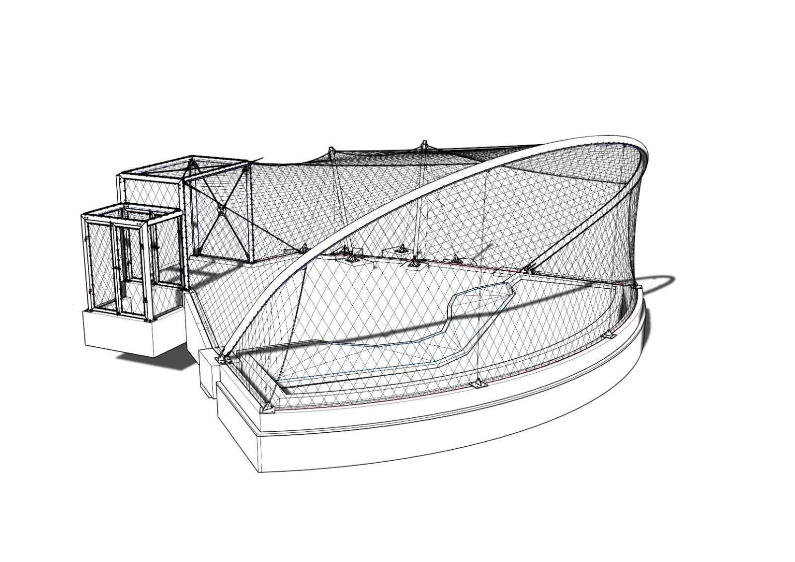 CP 001287 | 鸟舍结构3D模型的轴测图 | © Carl Stahl & Co. [SCHOOLTRAINING.NUMBEROFSTUDENTS]o