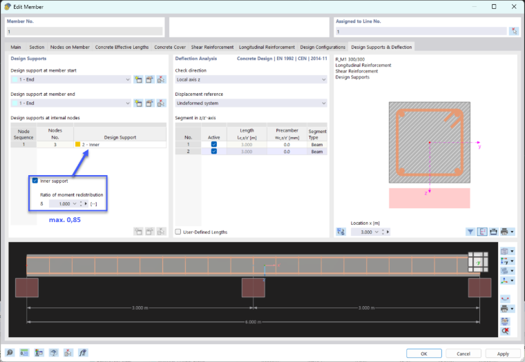 采用弯矩重分配法的连续梁