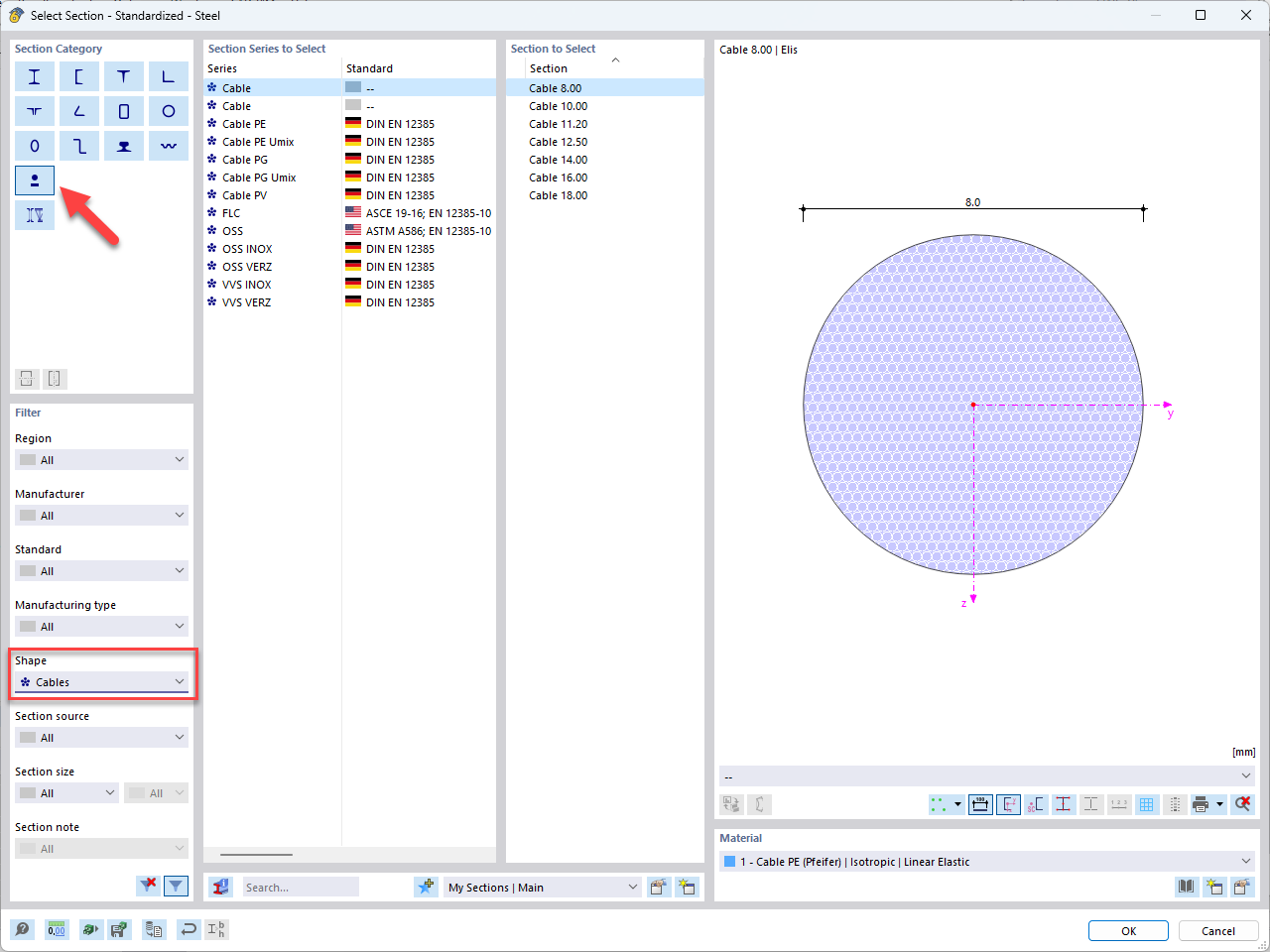 KB 001880 | RFEM 6 和 RSTAB 9 中的拉索结构分析