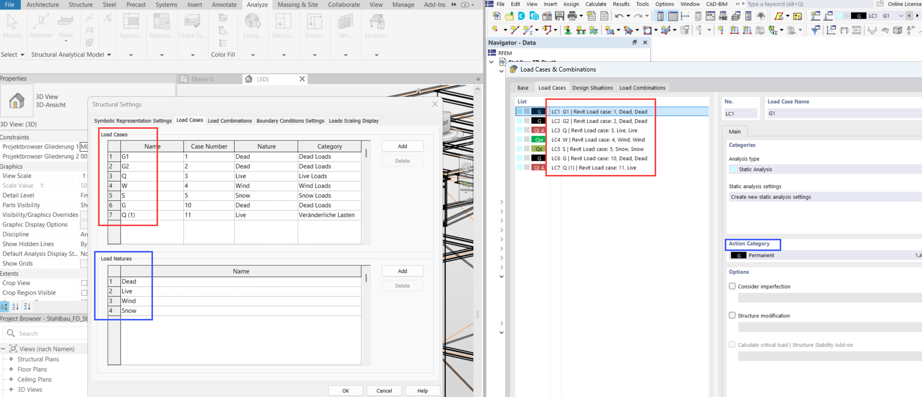 Revit 中的荷载工况和作用