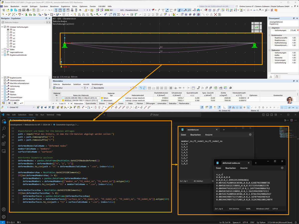 FAQ 005567 | 如何导出 RFEM 6 模型的变形后的几何体？