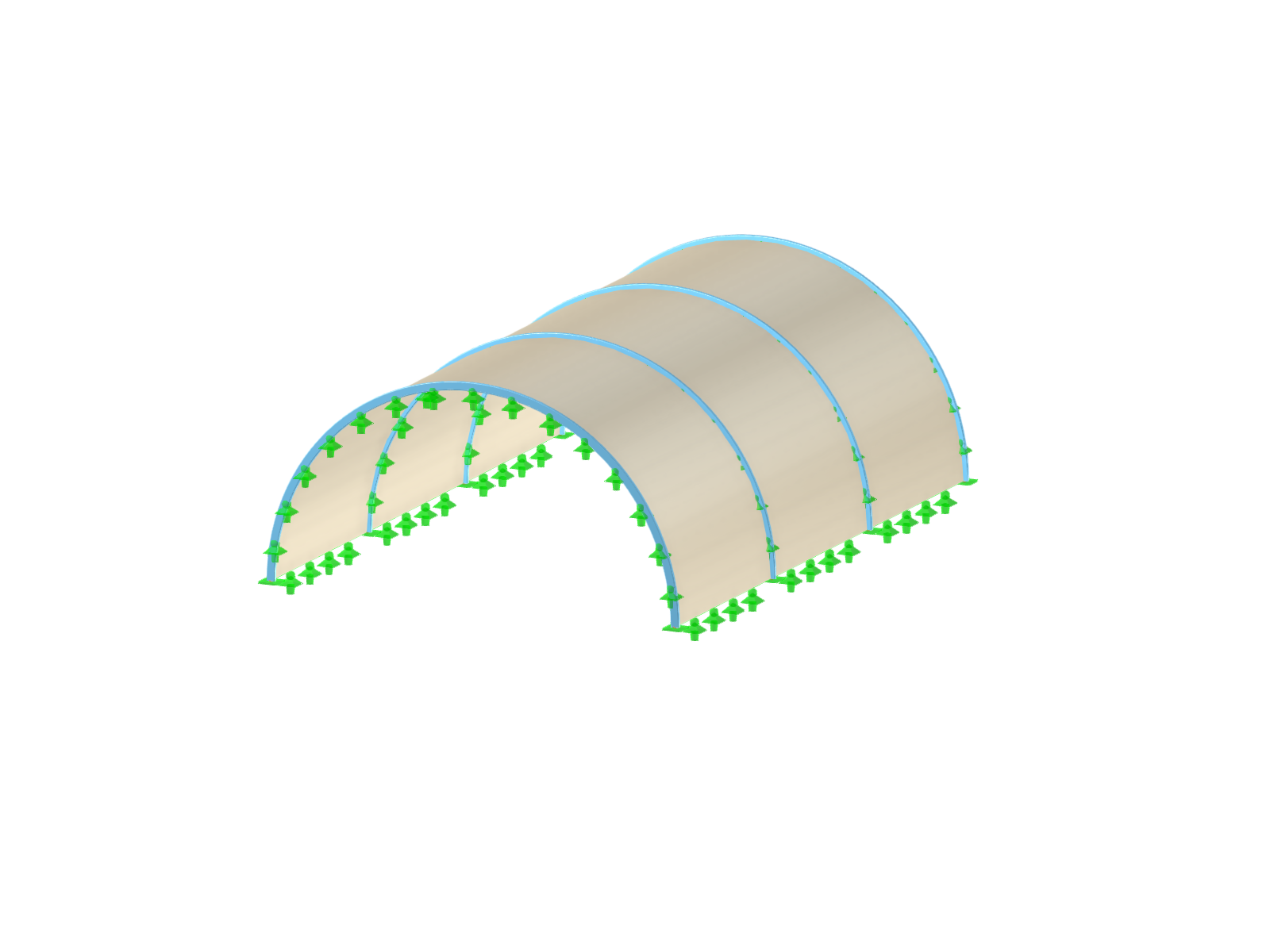 Eine fortschrittliche Membranüberdachung mit leichtem und anpassbarem Design.
