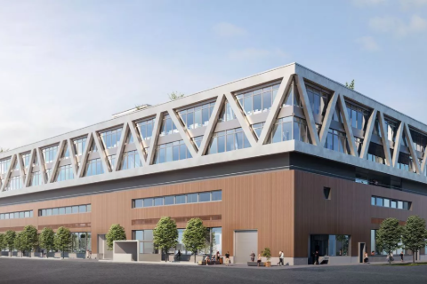 由 UPTOWN BASEL AG 在瑞士阿尔莱斯海姆的 Stamm Bau AG 工厂旧址上建设新园区