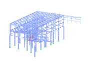 Černý Most 中心电影院屋顶结构采用桁架和实腹梁