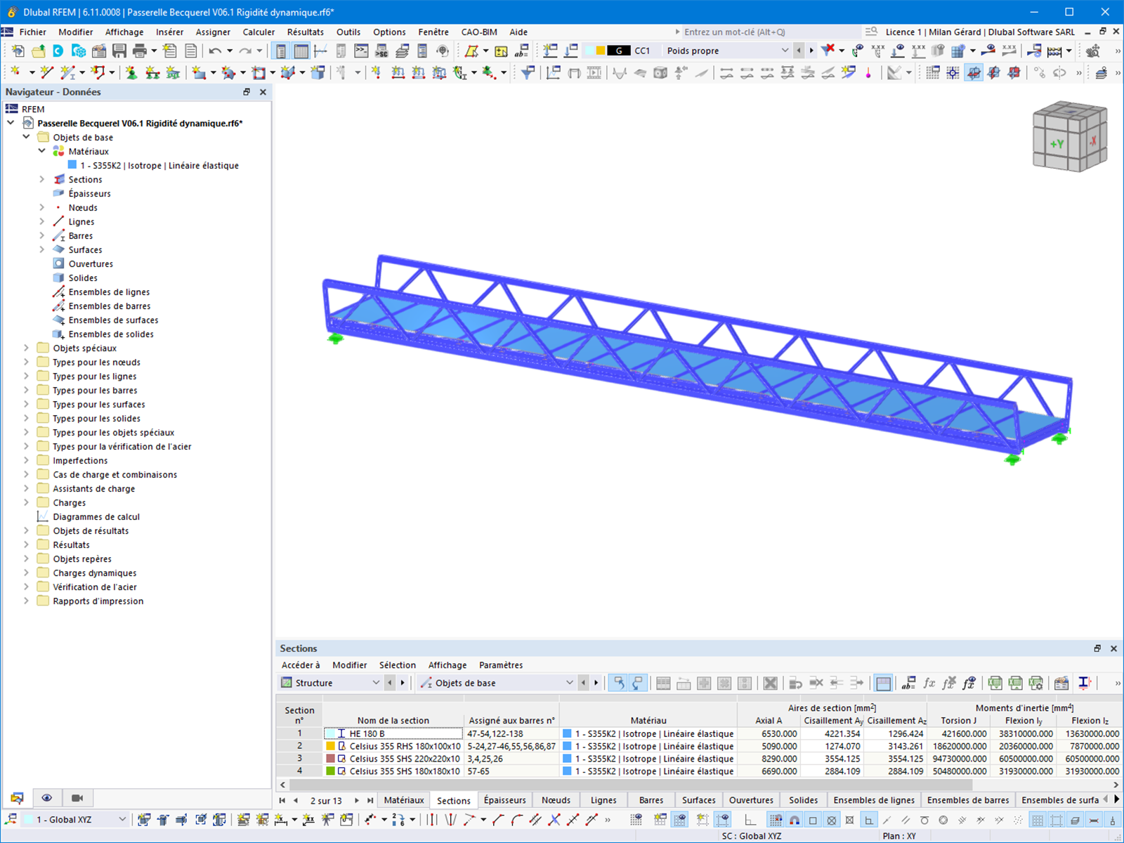 RFEM 中的天桥模型 | © ACML